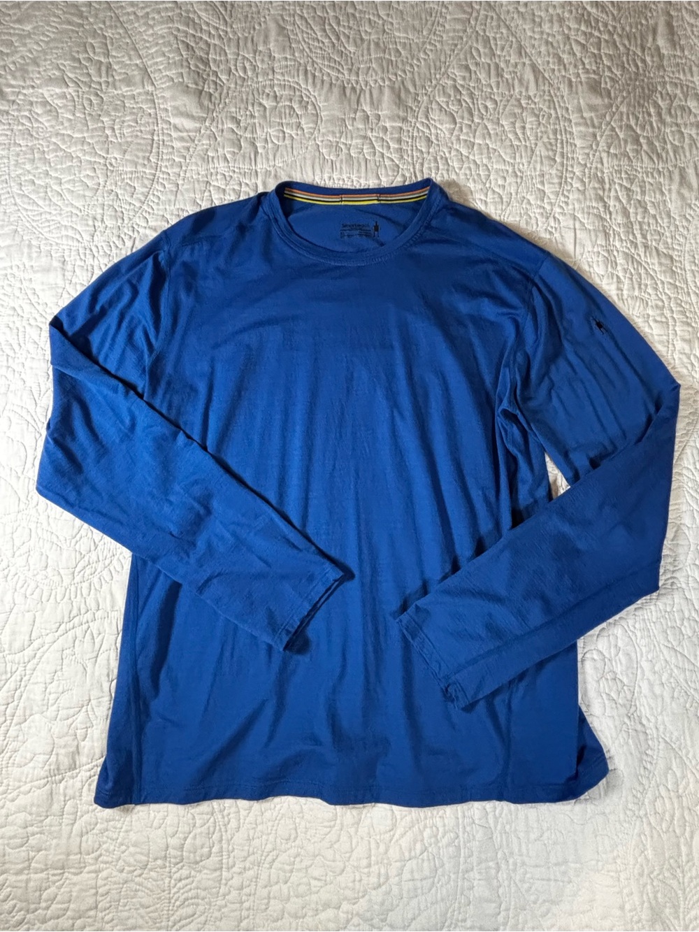 Smartwool Men’s Long-Sleeve Crew in Royal Blue